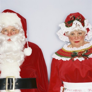 Frowning Santa and Mrs. Claus