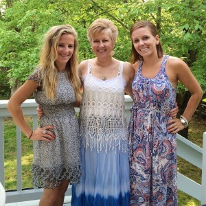 Megan, me, and Laura at Megan's bridal shower